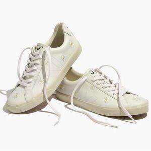 Madewell × Veja™ Esplar Low Tennis Sneakers with Embroidered Daisies Sz 9